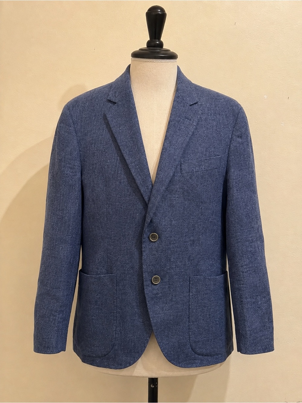 Joseph Abboud Blue Textured Two-Button Blazer